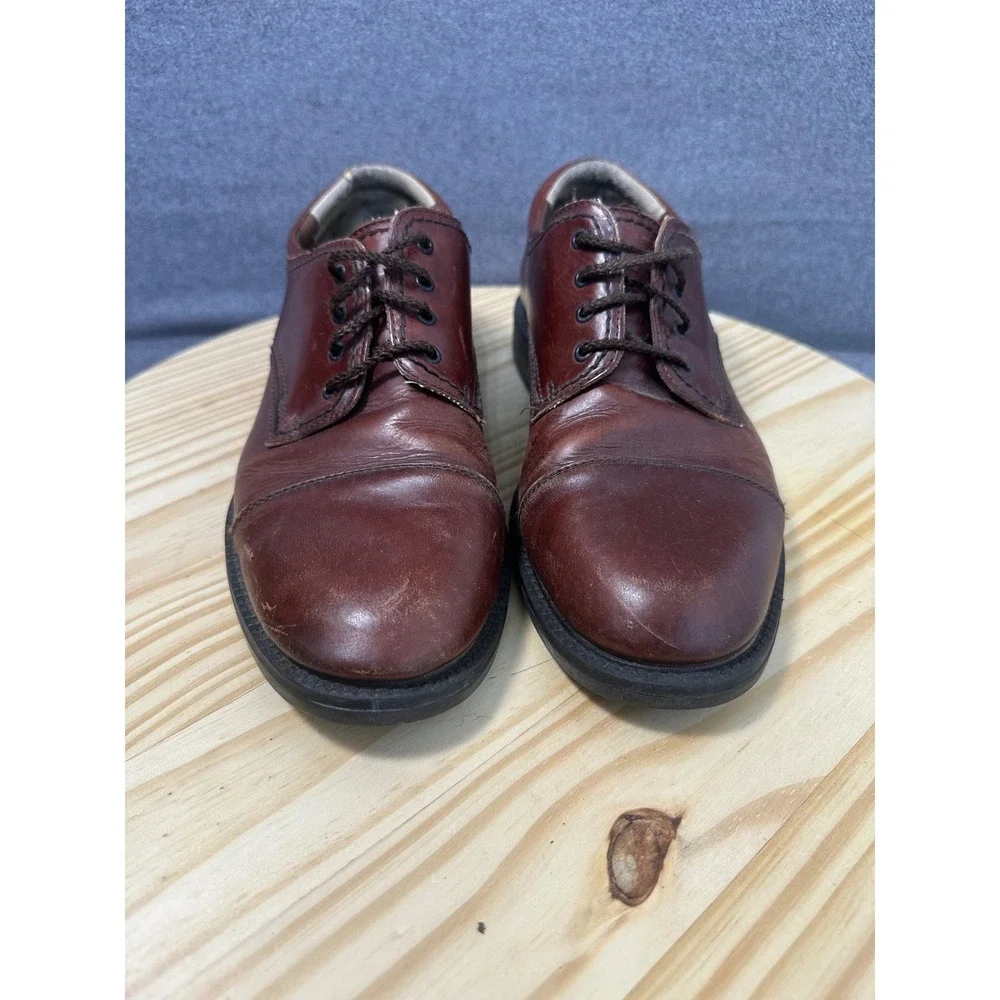Dockers Mens Leather Cap Toe Oxford Dress Shoes Brown Size‎ 8.5M preppy